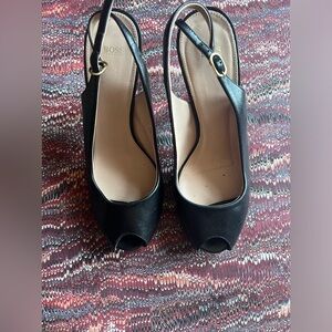 Hugo Boss platform black sandals